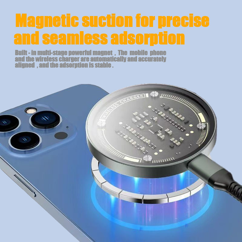 The Qi Wireless Charger 15w Magnetic Wireless Fast Charging Is